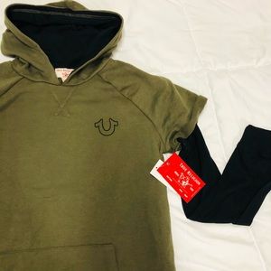 True Religion hoodie - NWT Size Youth XL (12-14) - Forest green. Long Sleeve